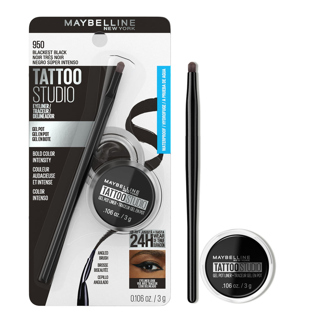 Maybelline Lasting Drama Gel Liner, Blackest Black, 0.11 oz