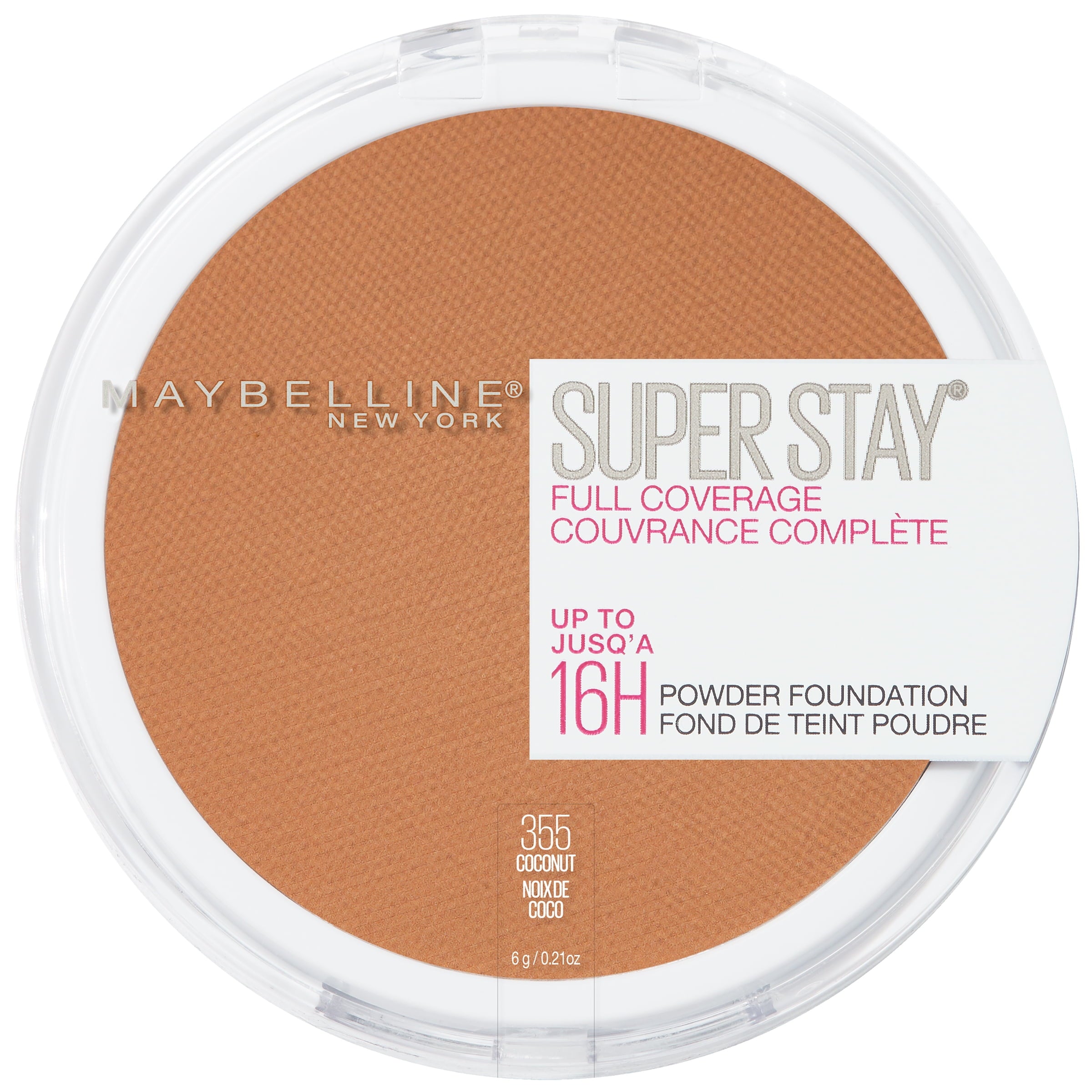 Maybelline Super Stay Full Coverage Powder Foundation Makeup, Matte Finish, Coconut