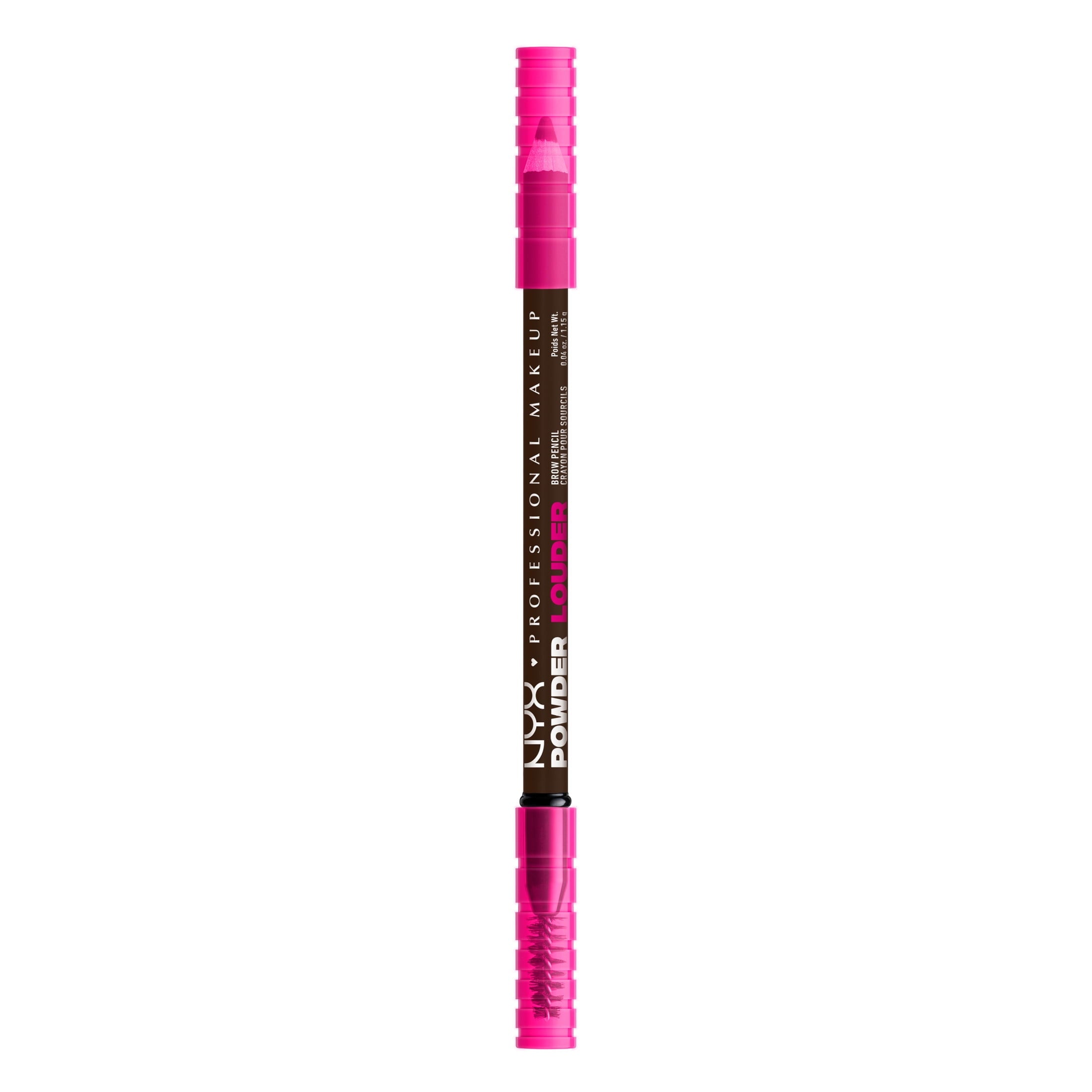 NYX Professional Makeup Brow Powder Louder, Brow Pencil, Deep Brown, 1 Count, Deep Brown, 0.04 oz