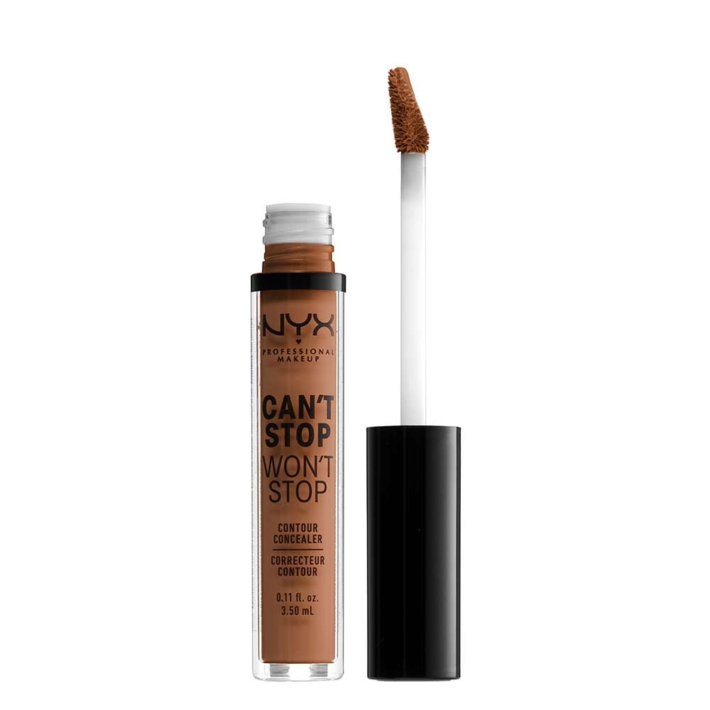 NYX Professional Makeup Can't Stop Won't Stop Full Coverage Concealer, 24Hr Matte Finish, Warm Caramel
