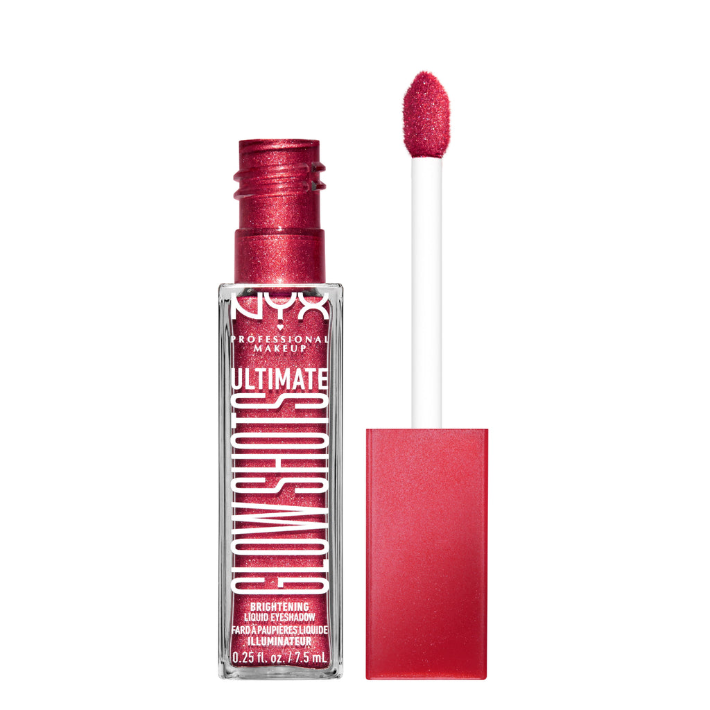 NYX Professional Makeup Ultimate Glow Shots Shimmer Liquid Eyeshadow, Raspberry Rave