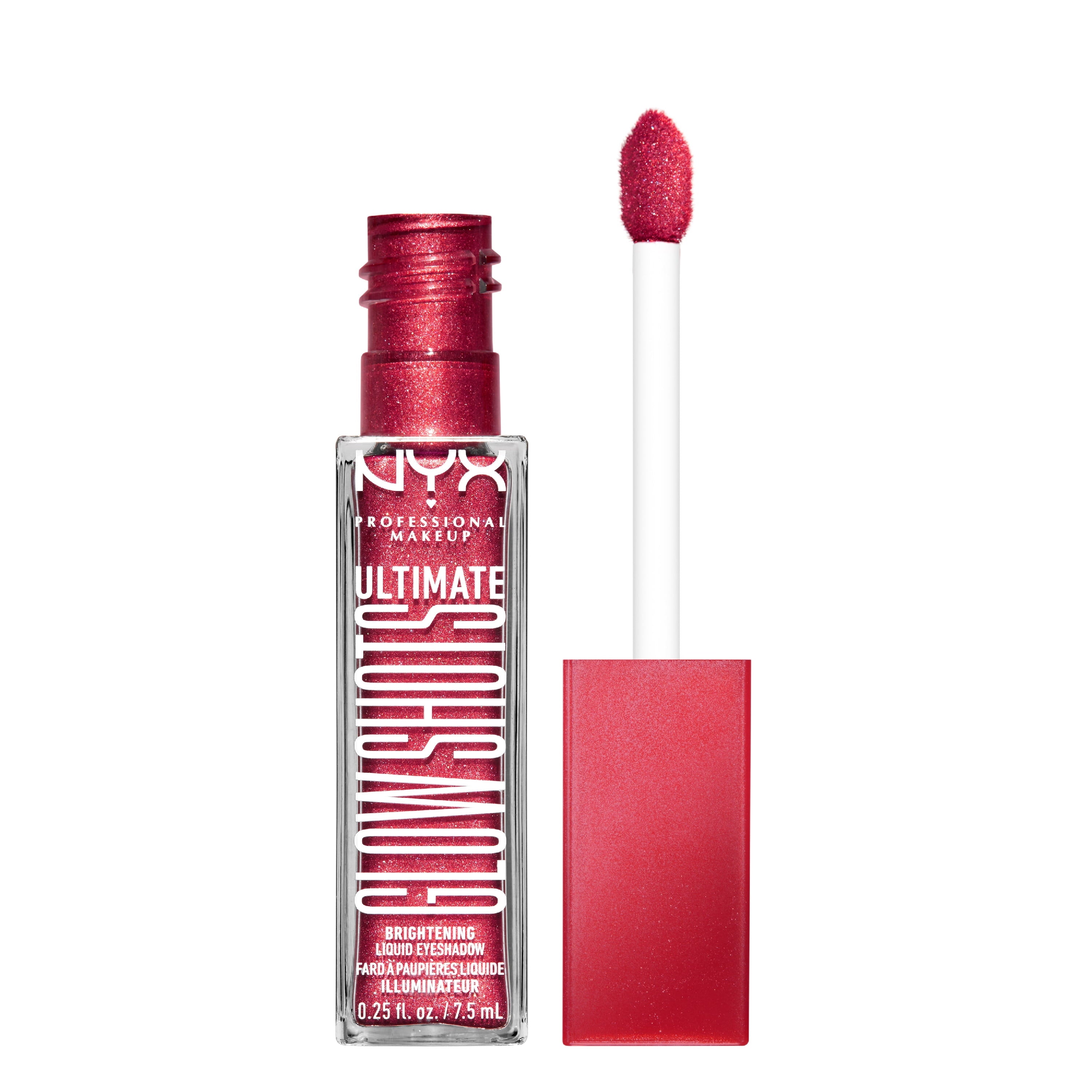 NYX Professional Makeup Ultimate Glow Shots Shimmer Liquid Eyeshadow, Raspberry Rave