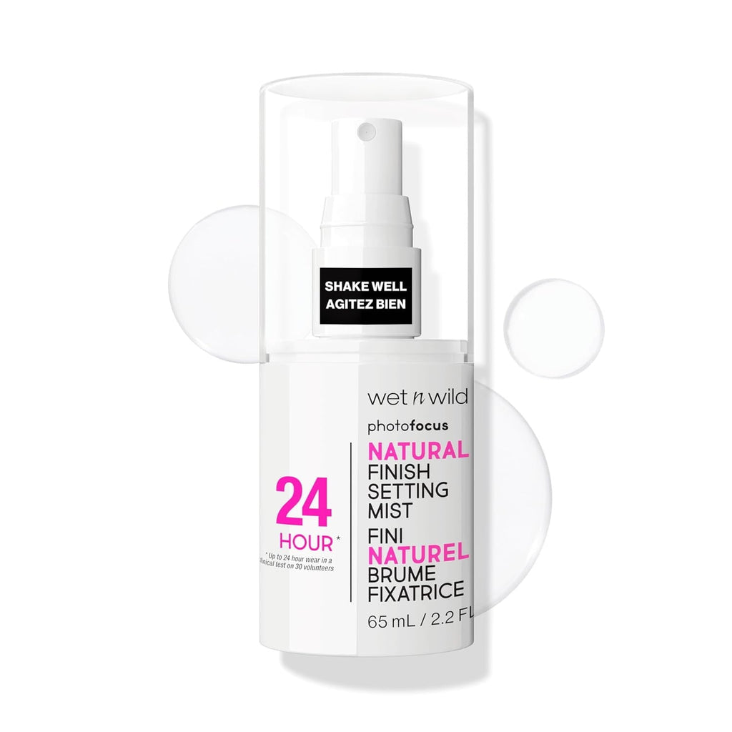 Wet n Wild 24 Hour Photo Focus Natural Finishing Setting Mist Spray, 1.52 fl oz