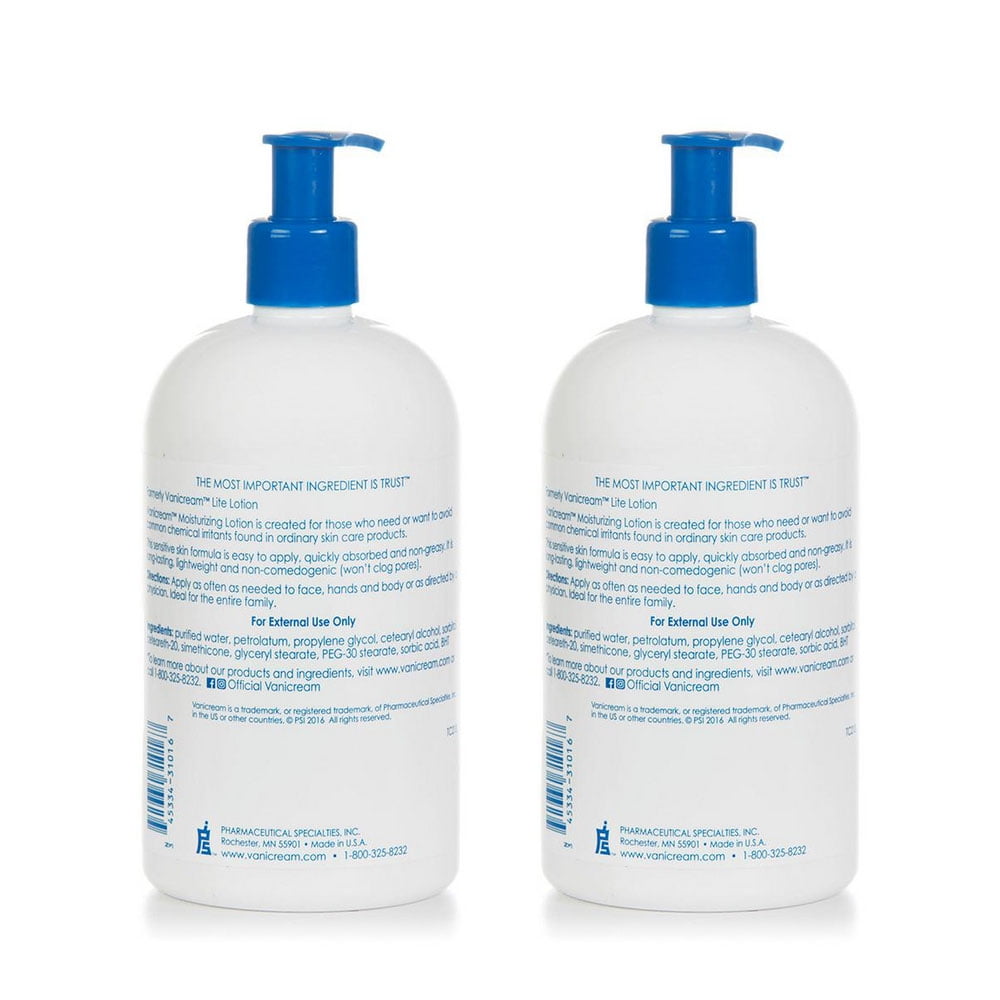 Vanicream For Sensitive Skin Moisturizing Lotion, 16 oz (2 pack) (Bundle)