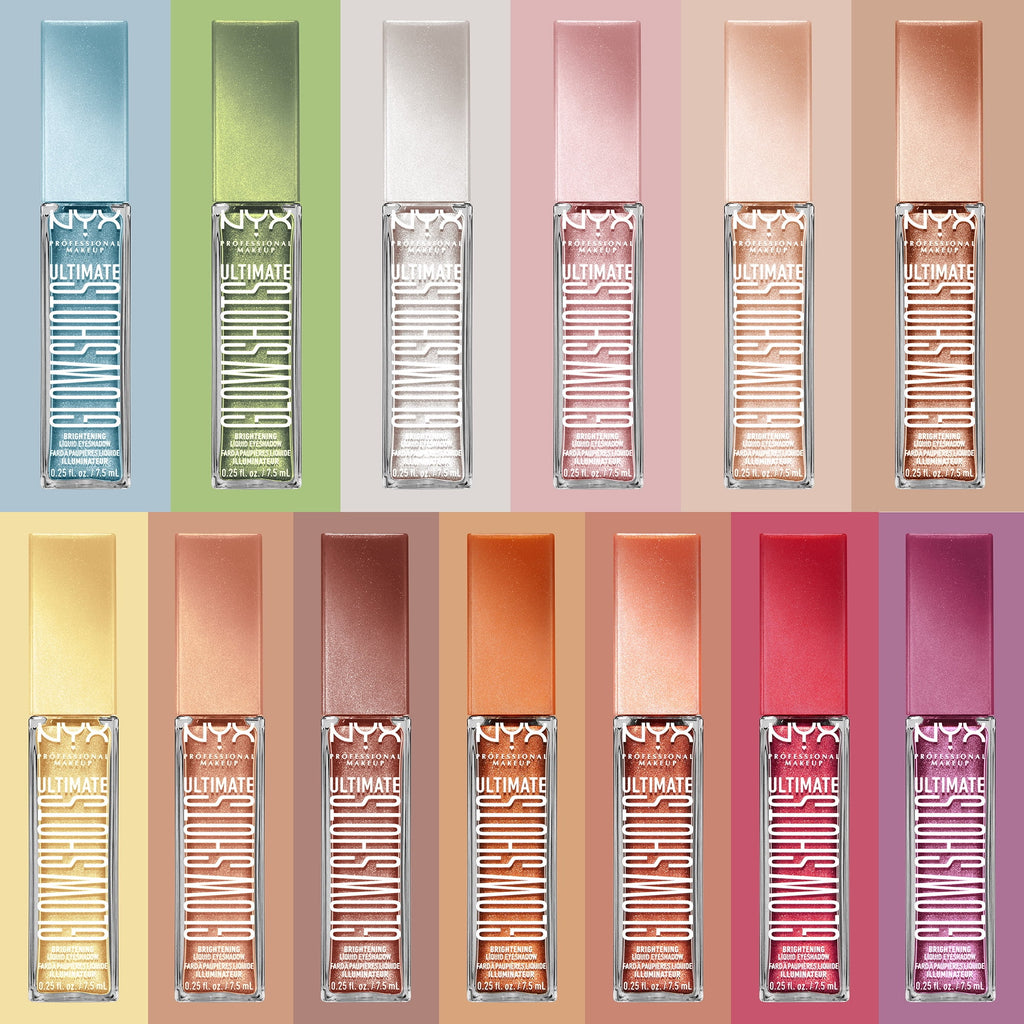 NYX Professional Makeup Ultimate Glow Shots Shimmer Liquid Eyeshadow, Come Thru Coconut, All Skin Types, 0.25 fl oz