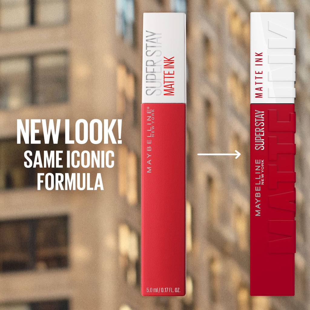 (2 pack) Maybelline Super Stay Vinyl Ink Liquid Lipstick, Long-Lasting with Vegan Formula, Exhilarator