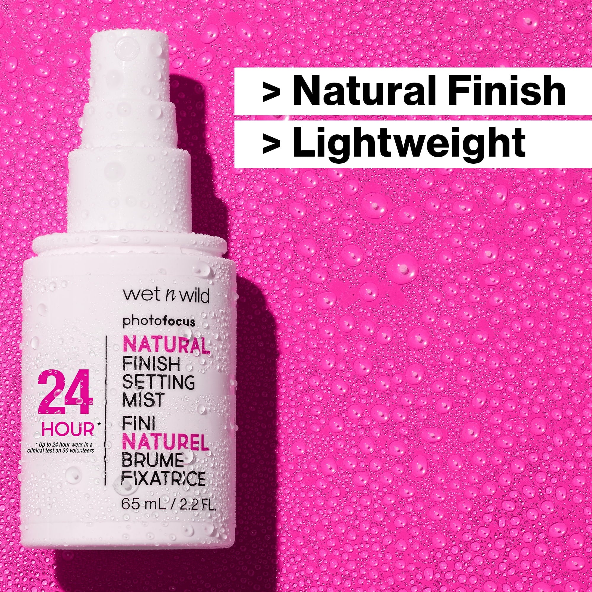 Wet n Wild 24 Hour Photo Focus Natural Finishing Setting Mist Spray, 1.52 fl oz