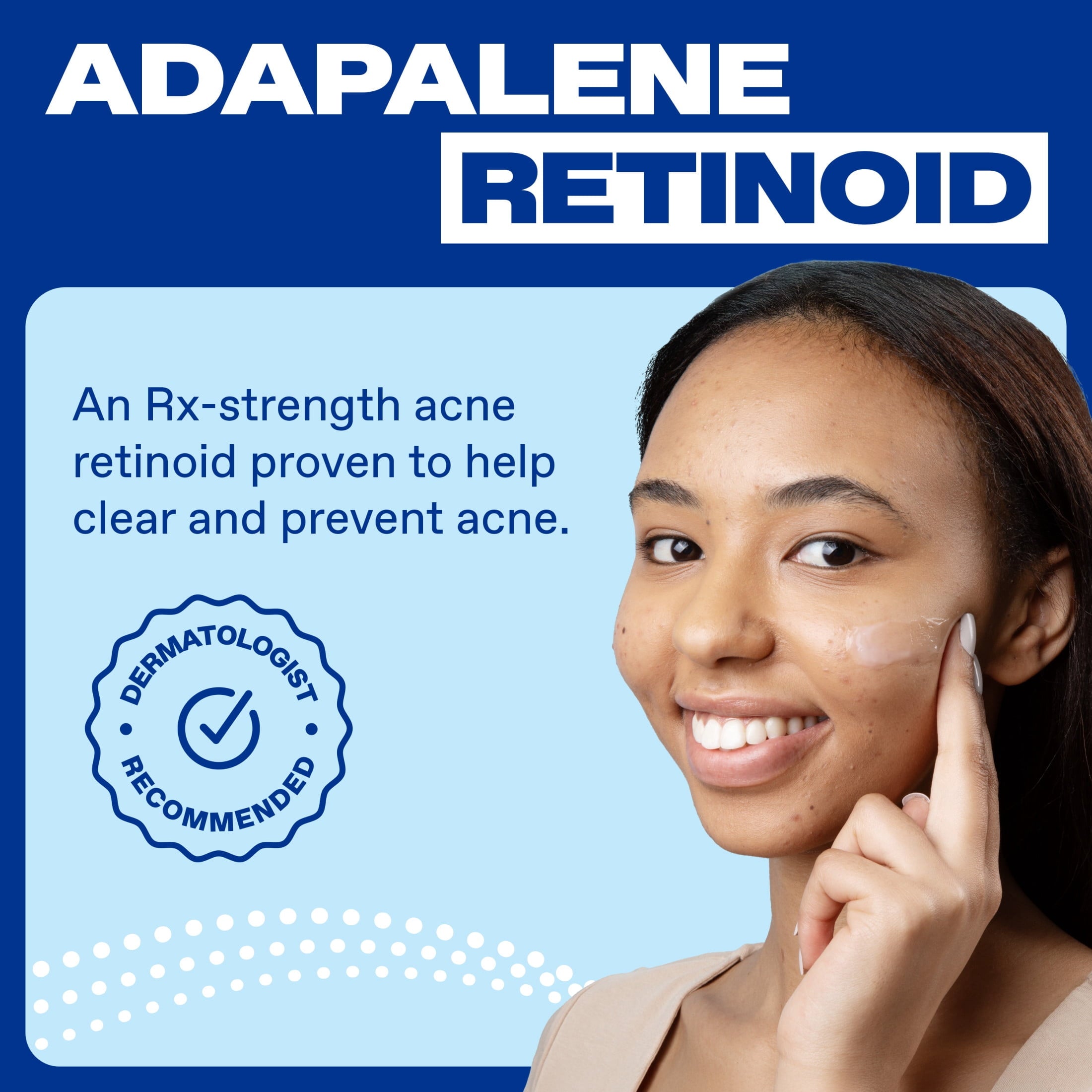 Differin Prescription-Strength Retinoid Acne Treatment Gel for Face with 0.1% Adapalene, Clears & Prevents Acne, Fragrance-Free, 15g Tube