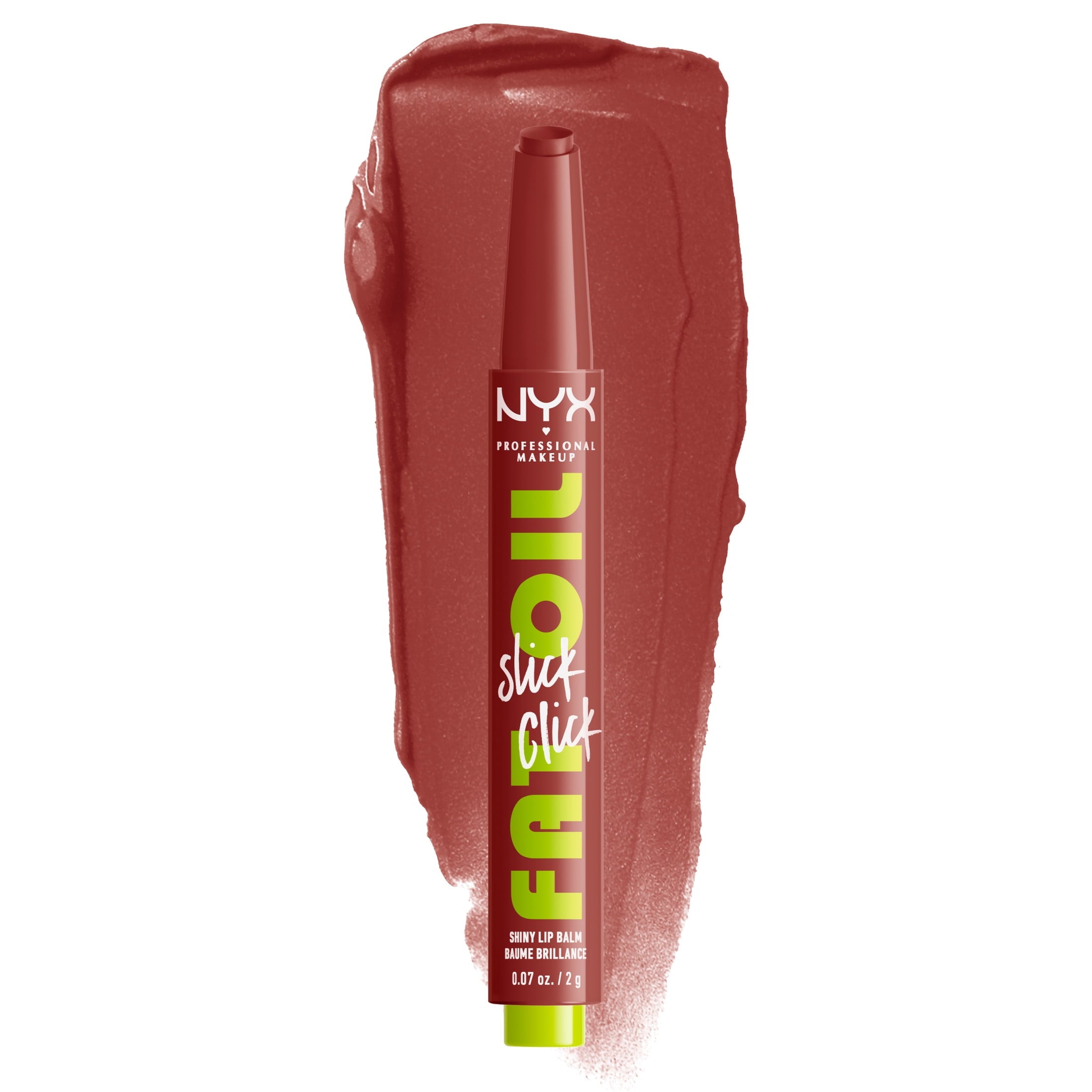 NYX Professional Makeup Fat Oil Slick Click Hydrating Tinted Lip Gloss with Lightweight Hydration, Going Viral, 0.07 oz
