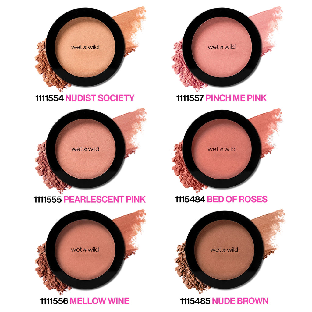 Wet n Wild Color Icon Blush Makeup, Infused with Jojoba Oil, Bed of Roses, 0.21 oz