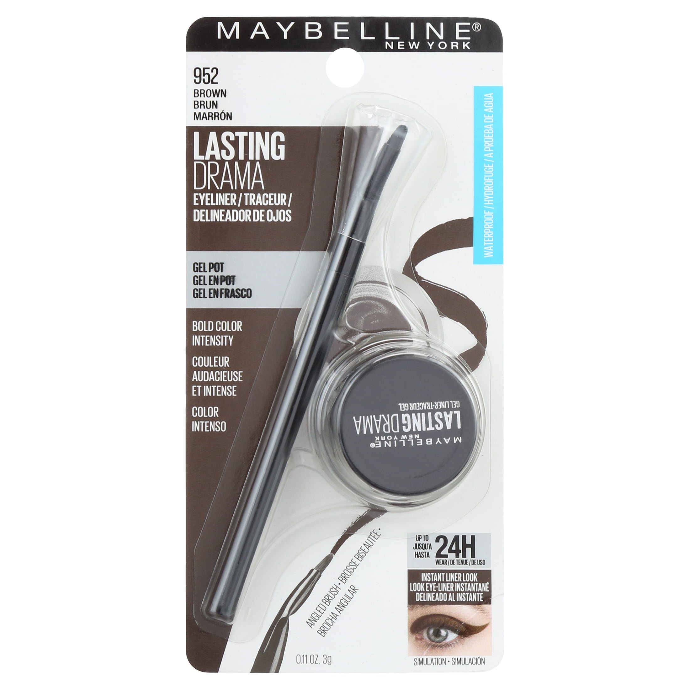 Maybelline EyeStudio Lasting Drama Gel Liner, Brown