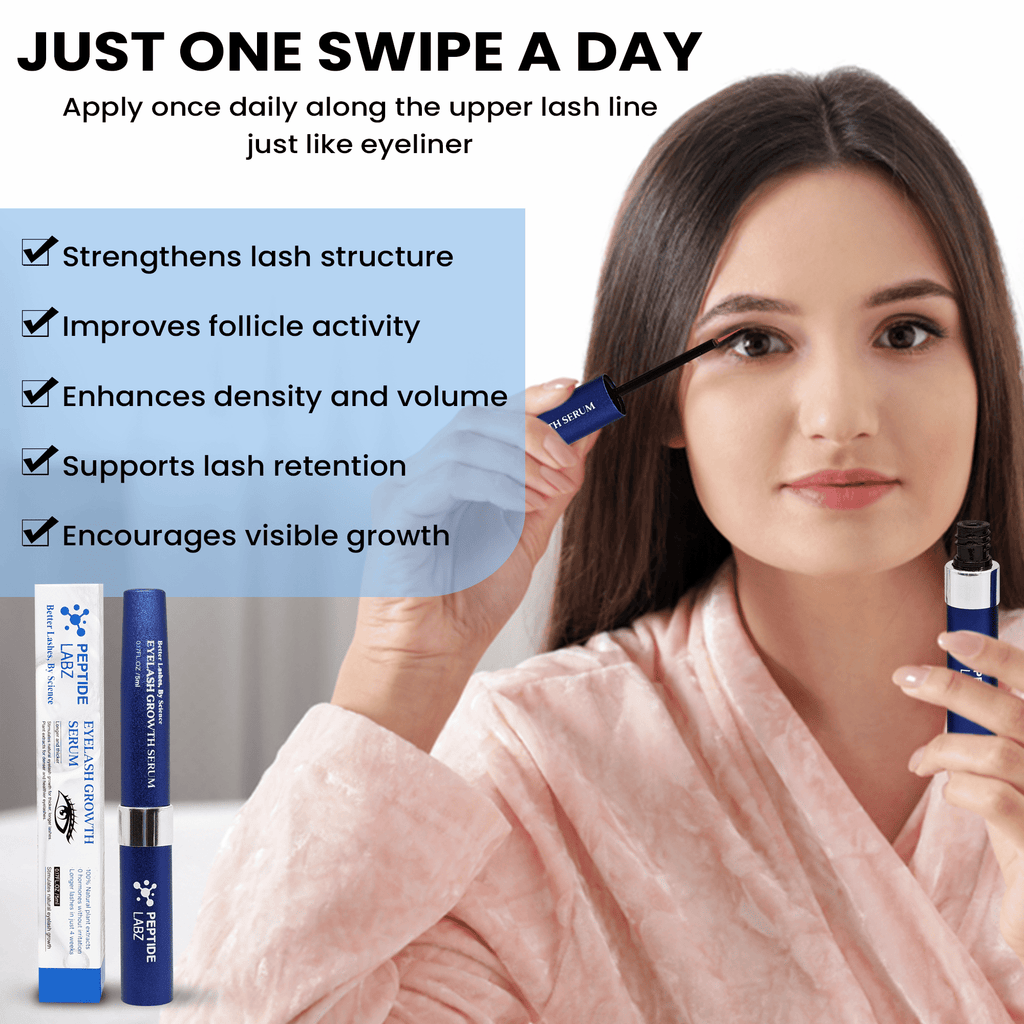 Peptide Labz Eyelash Conditioning Serum with Peptides & Keratin – Cosmetic Lash Enhancer, 5ml