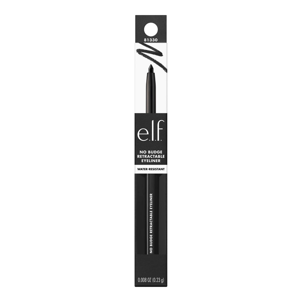e.l.f. No Budge Retractable Eyeliner, Black 81330, Washable, 0.006 oz