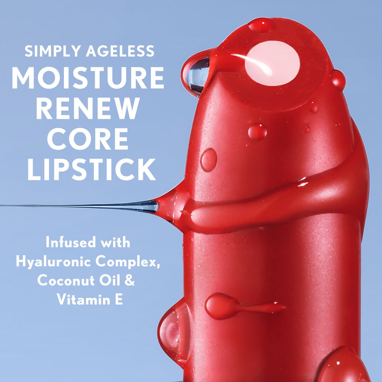COVERGIRL Simply Ageless Moisture Renew Core Lipstick, 250 Gracious Pink, 0.14 oz