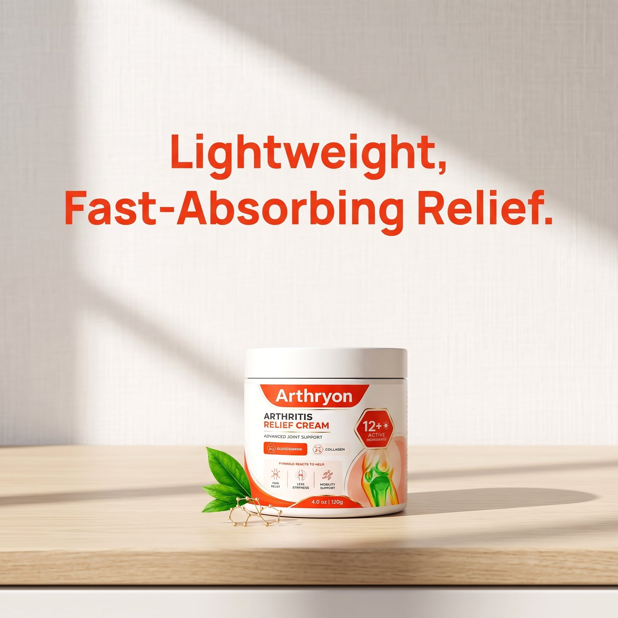 Arthryon Soothing Comfort Cream – Lightweight Body Care for Knees, Hands & Shoulders – 4 oz (1PCS)
