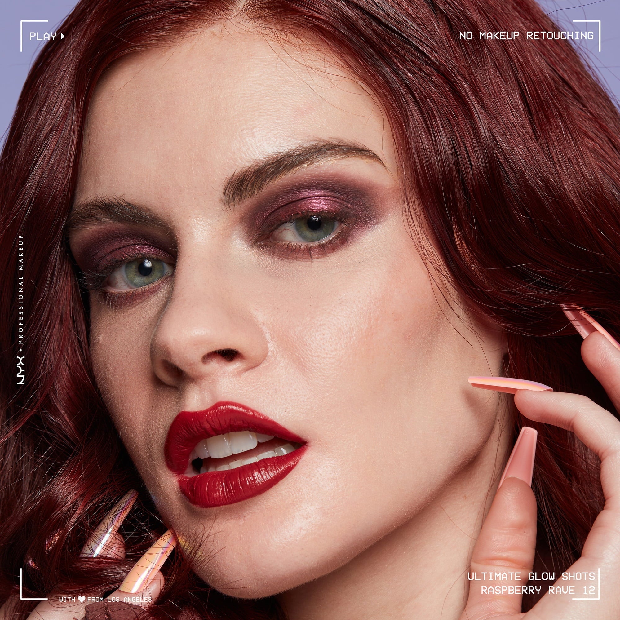NYX Professional Makeup Ultimate Glow Shots Shimmer Liquid Eyeshadow, Raspberry Rave