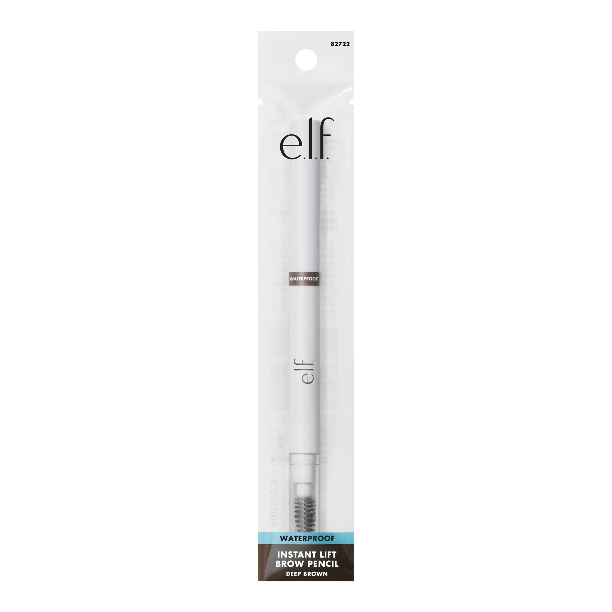 e.l.f. Instant Lift Waterproof Brow Pencil, Deep Brown, 0.008oz