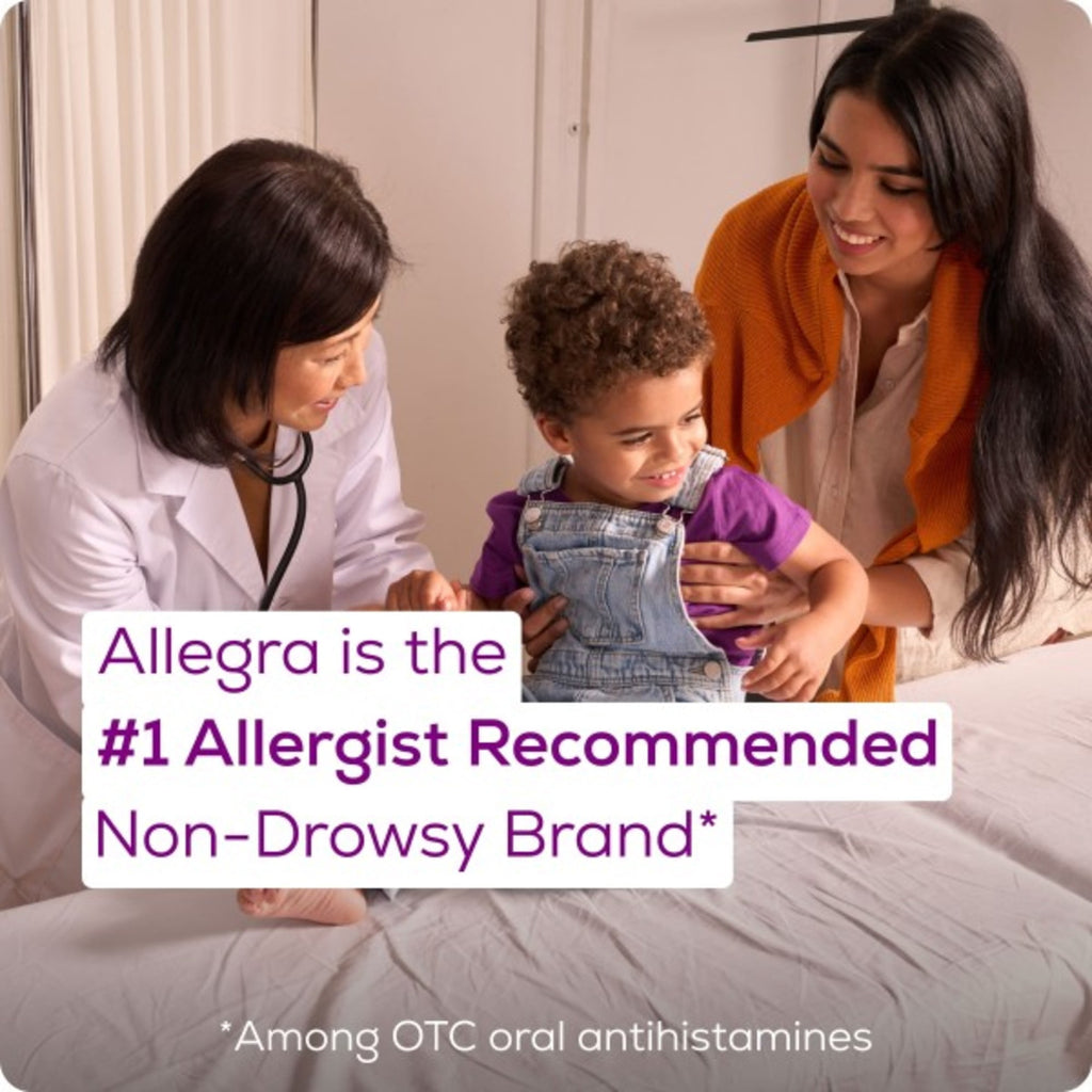 Allegra Children's 12-Hour Allergy Relief Liquid, Non-Drowsy Indoor and Outdoor Allergy Medicine, 30 mg Fexofenadine HCI Antihistamine For Kids, Berry Flavor, 8 oz.