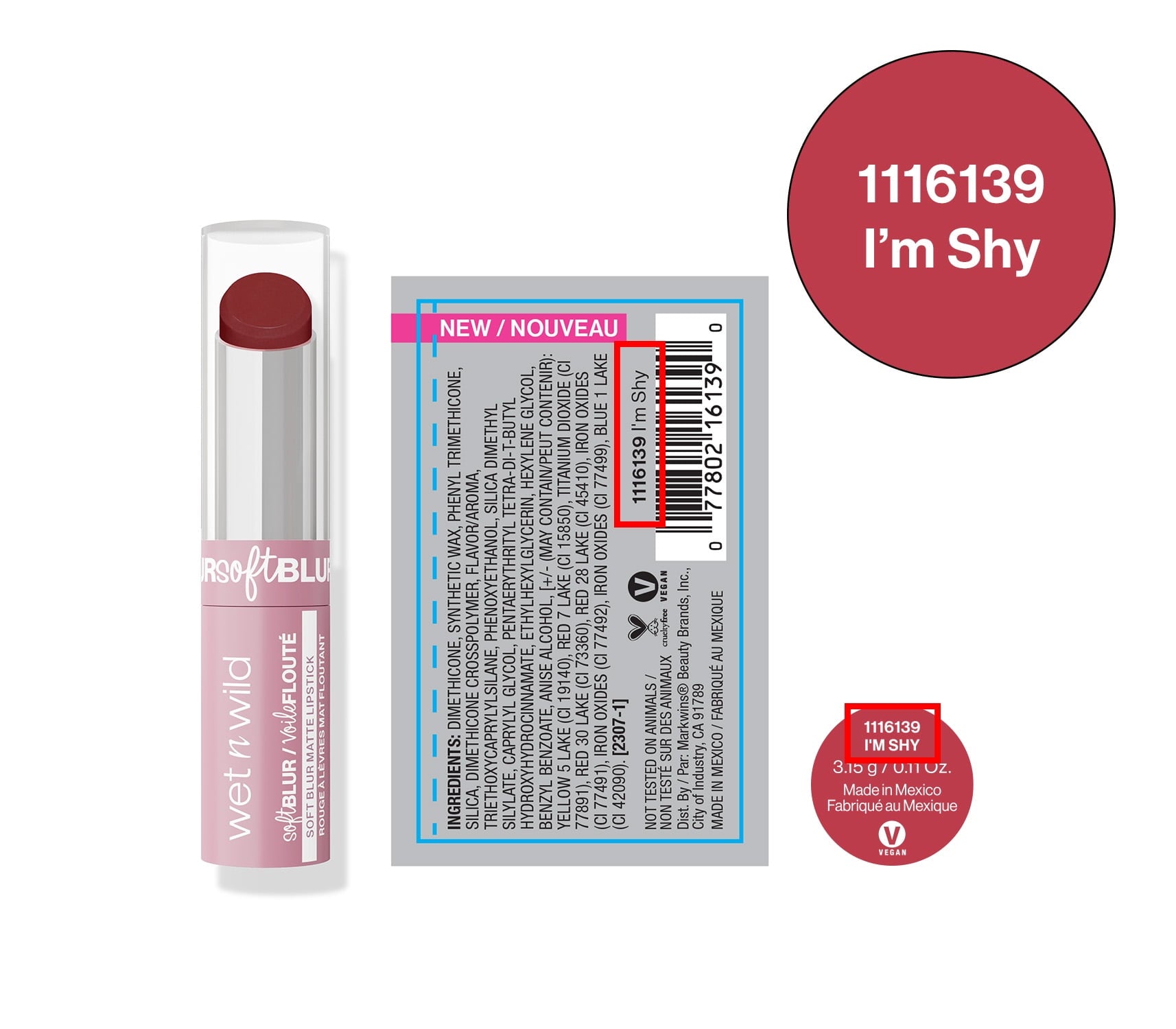 Wet n Wild Soft Blur Matte Lipstick - I'm Shy