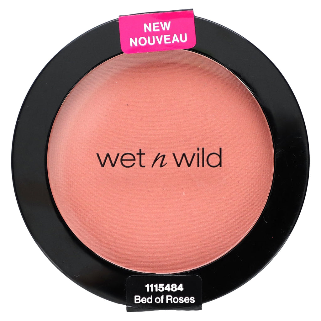 Wet n Wild Color Icon Blush Makeup, Infused with Jojoba Oil, Bed of Roses, 0.21 oz