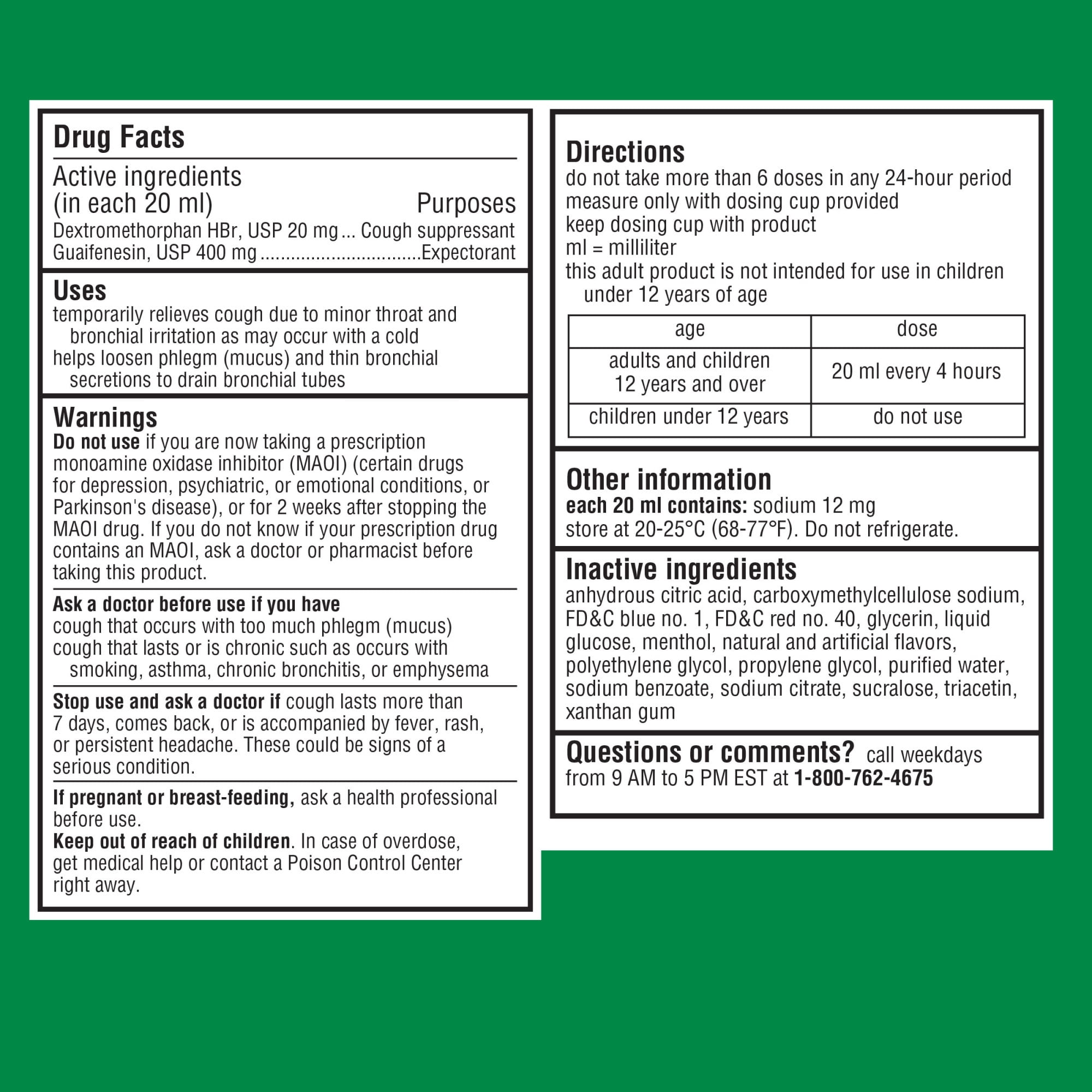 Robitussin Max Strength Cough Congestion DM and Cold Medicine, 8 fl oz
