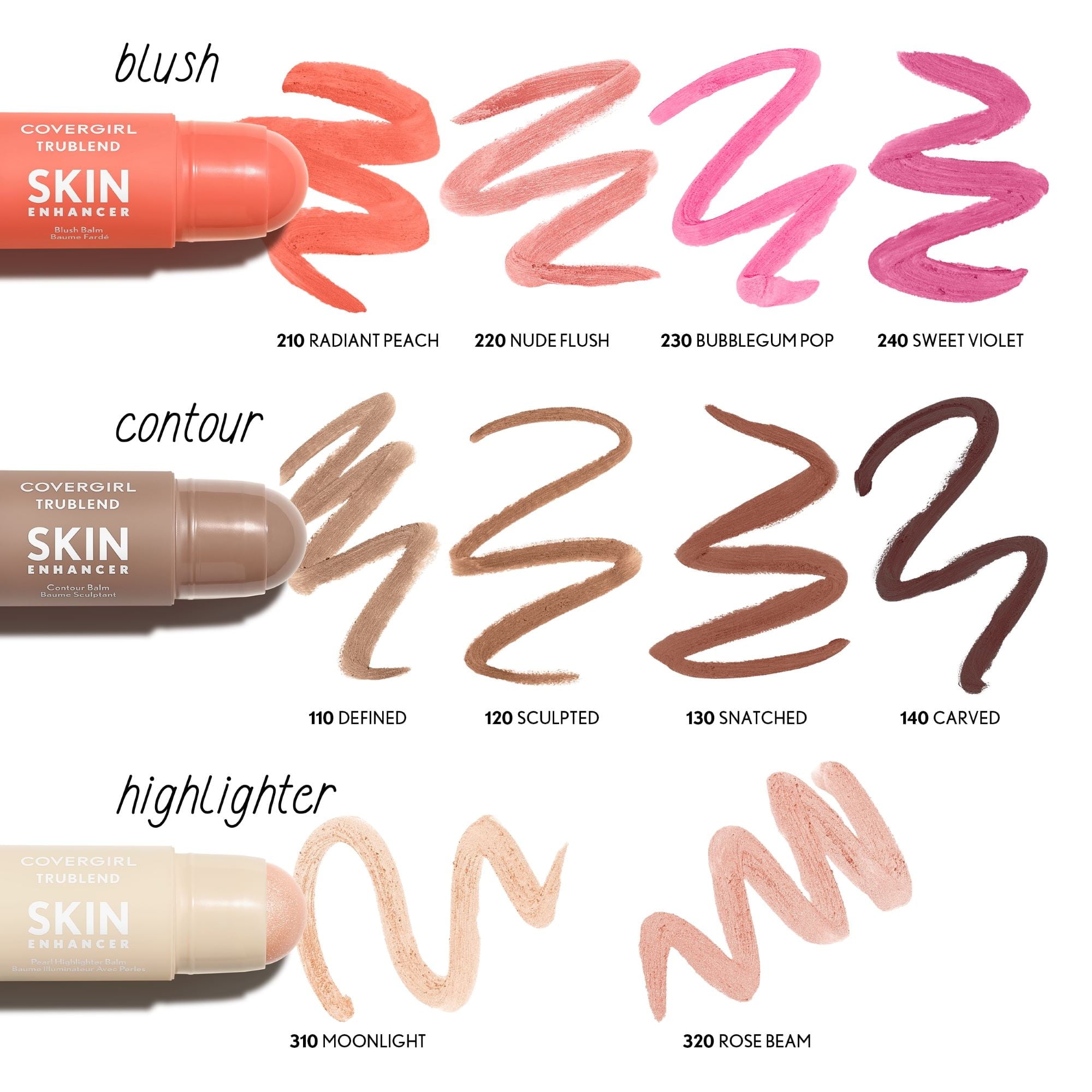 COVERGIRL TruBlend Skin Enhancer Contour Balm, Carved 140, 0.21 oz