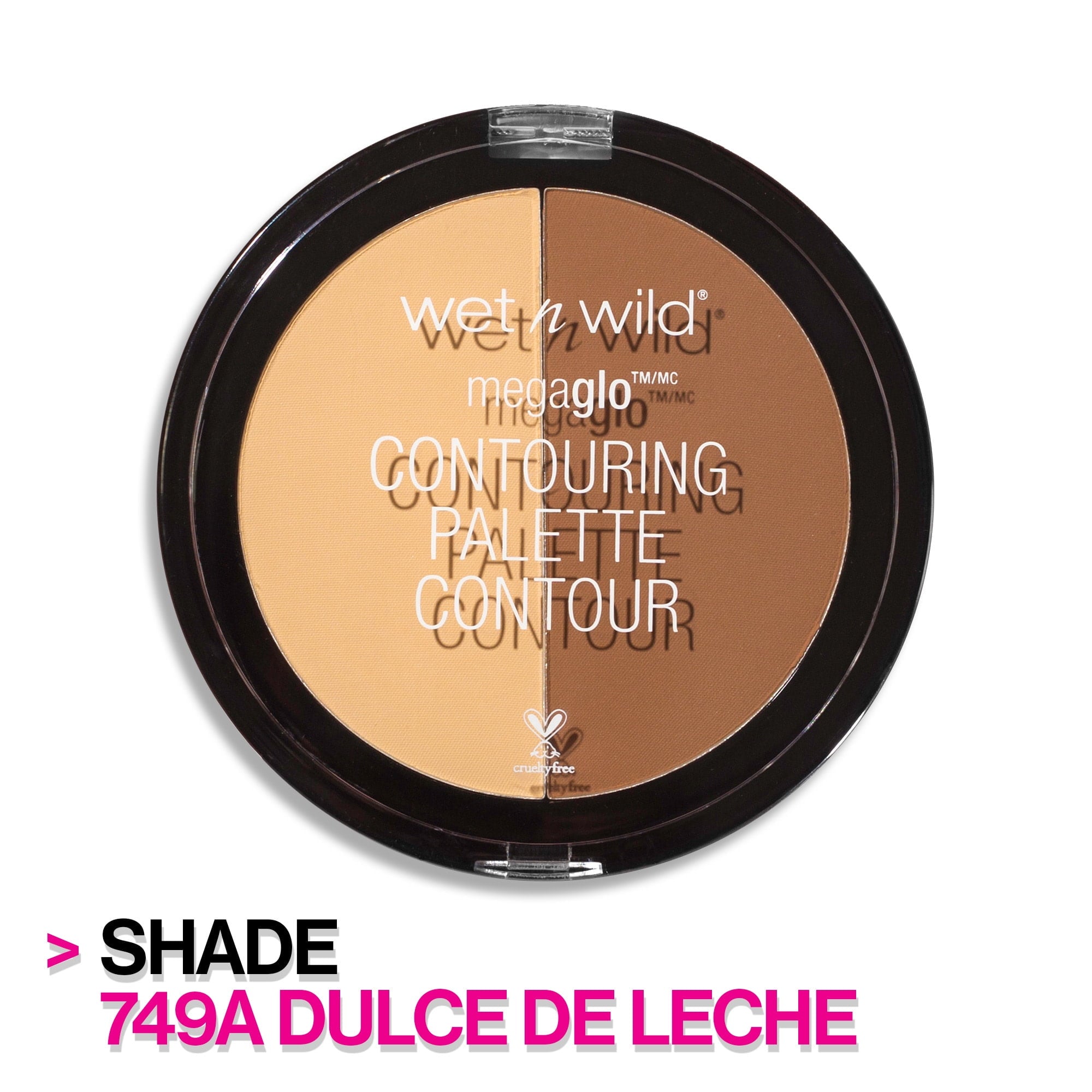 Wet n Wild MegaGlo Contouring Duo Makeup Palette, Highlighting, Dulce De Leche, 0.44 oz