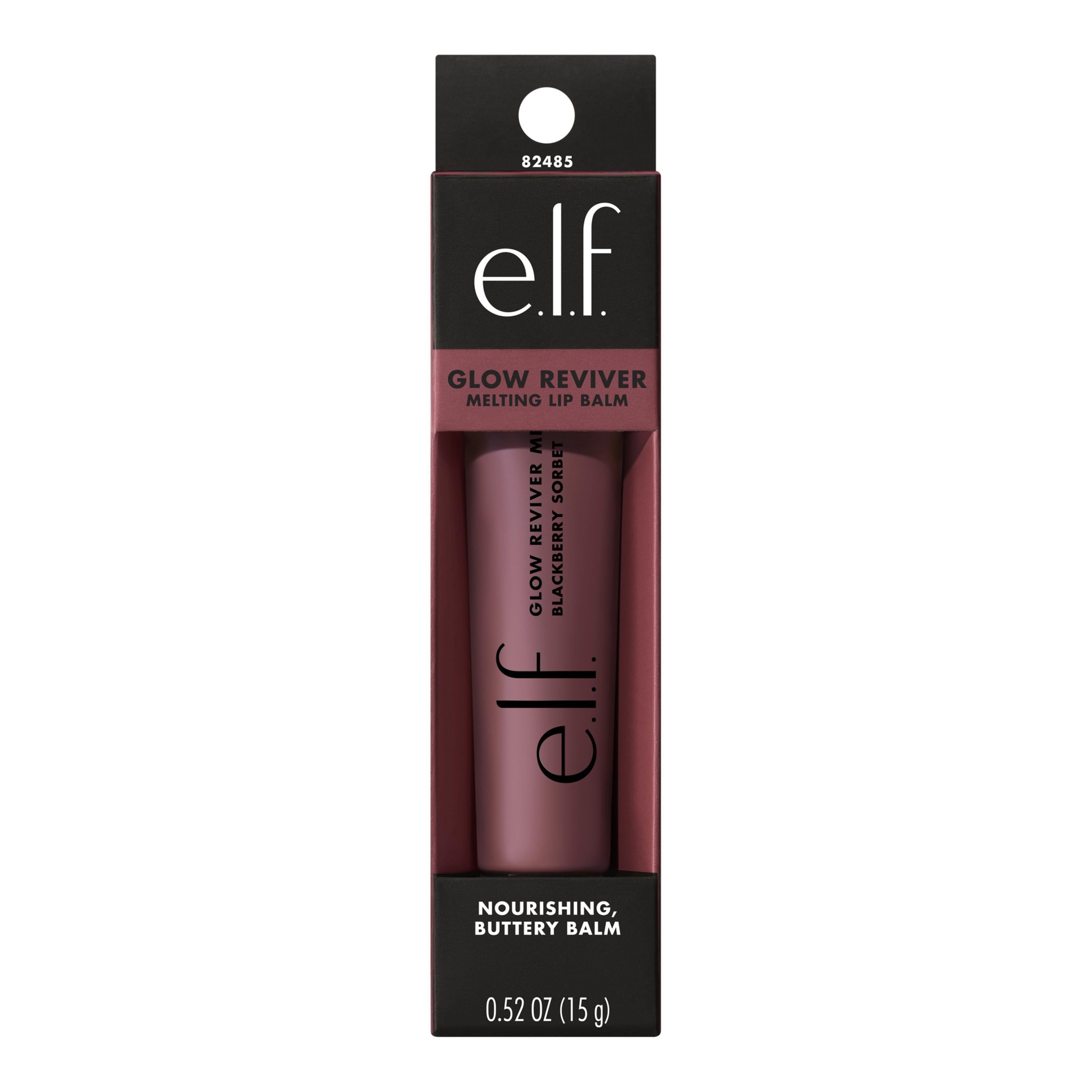 e.l.f. Glow Reviver Melting Lip Balm, Blackberry Sorbet, 0.52 oz