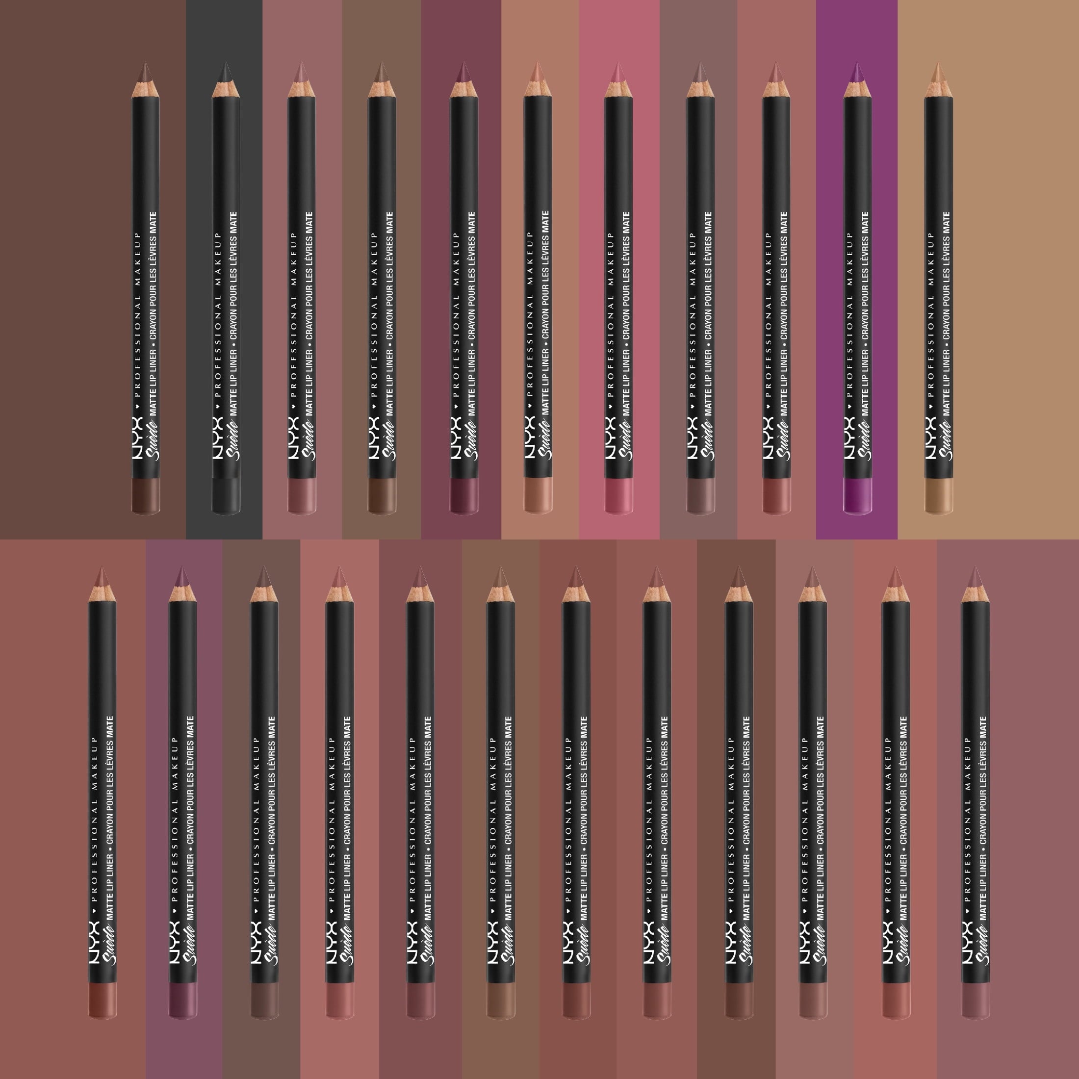 (2 pack) NYX Professional Makeup Suede Matte Lip Liner Pencil, Maison, 1 Count