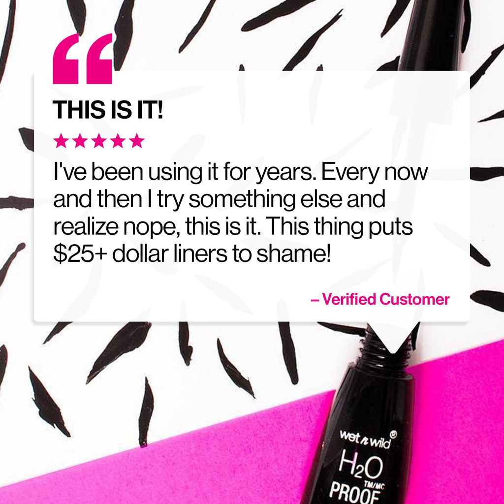 Wet n Wild H2O Proof, Liquid Eyeliner, Black