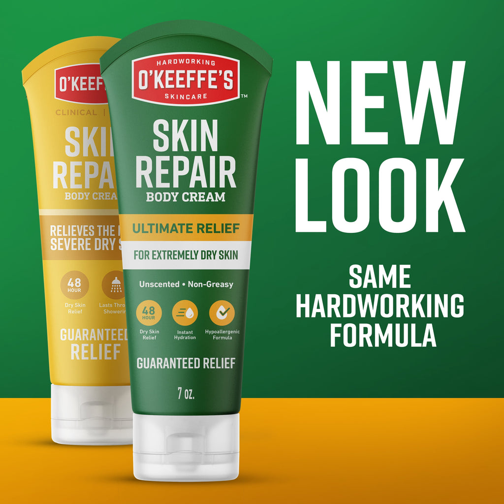 O’Keeffe’s Skin Repair Body Cream, Ultimate Relief, 48 Hour Moisture, Unscented, 7oz Tube