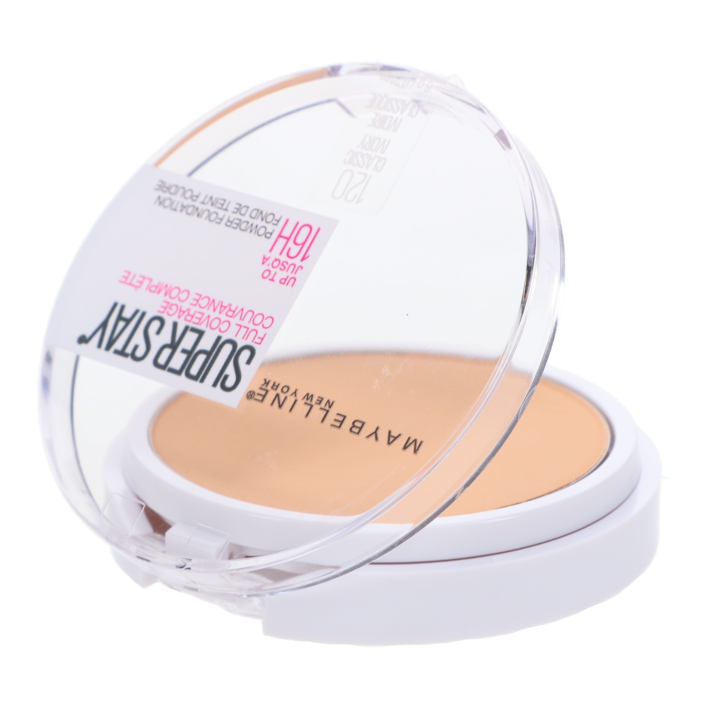 Maybelline Super Stay Full Coverage Powder Foundation Makeup, Matte Finish, Classic Ivory