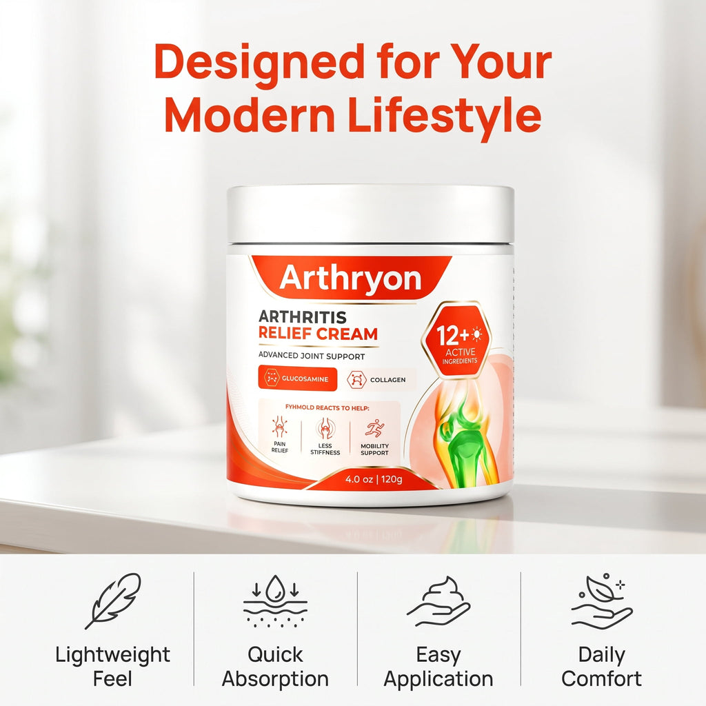 Arthryon Soothing Comfort Cream – Lightweight Body Care for Knees, Hands & Shoulders – 4 oz (1PCS)